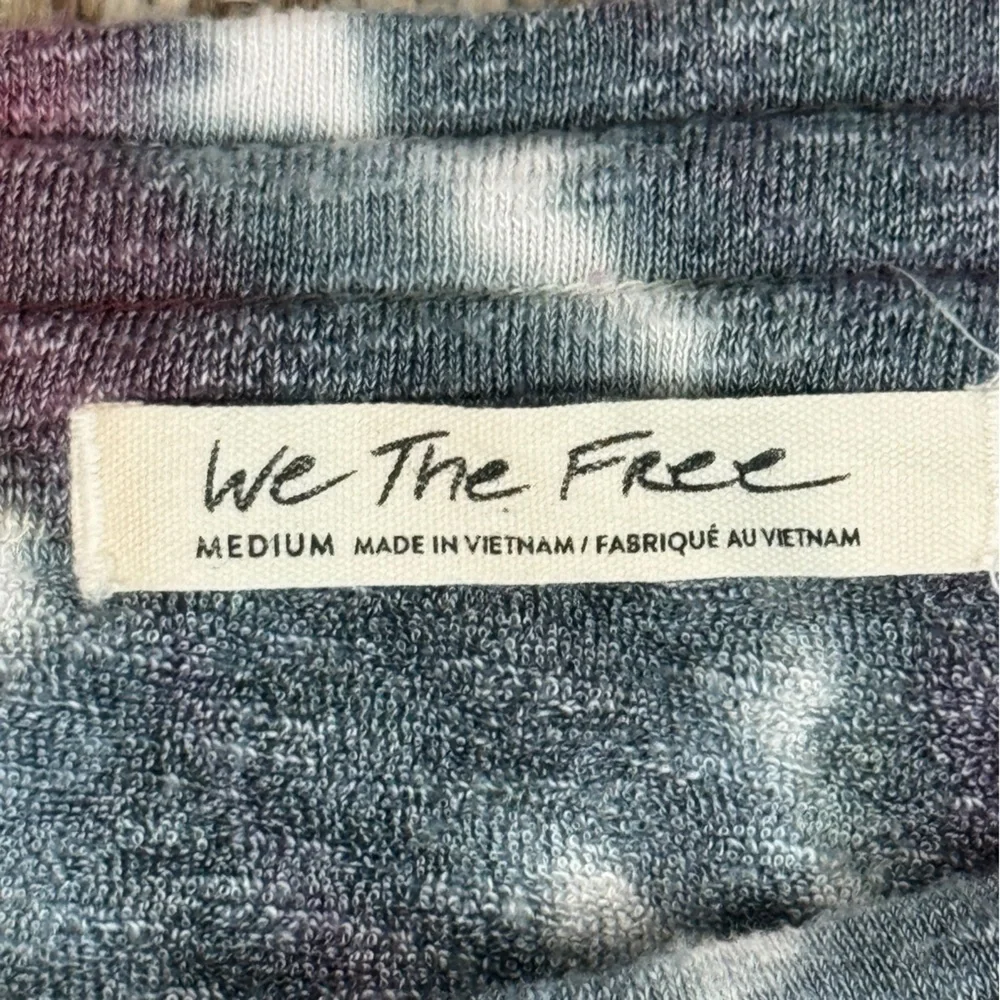 Free People Best‎ Catch Tie Dye Long Sleeve Top Size Medium Women